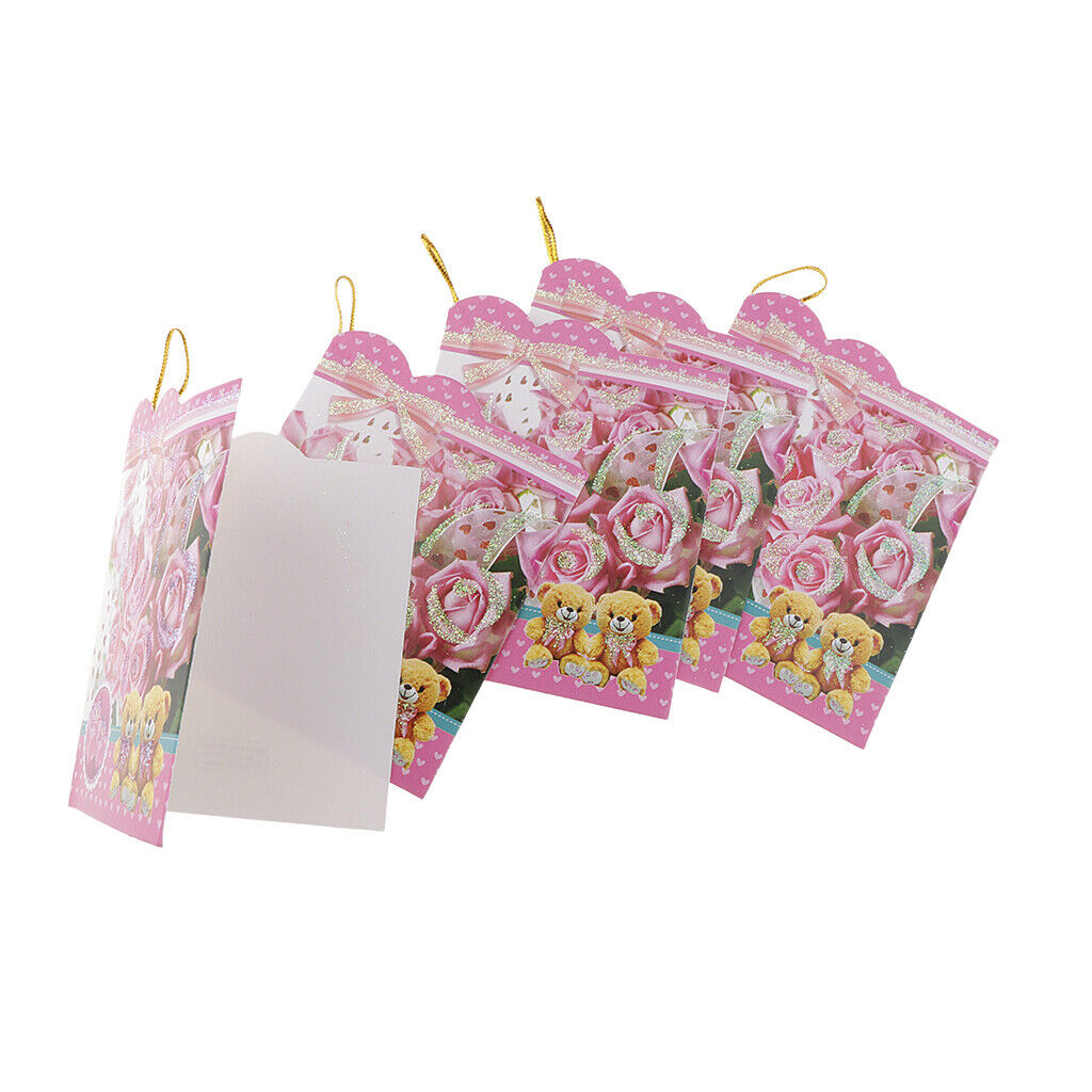 60pcs Rose Message Card Wish Card Hanging Note Card Wedding Party Favors