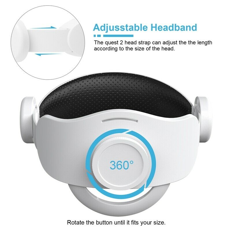 Head Strap for Oculus Quest 2, Adjustable Virtual Reality Glasses Halo Strap, C4