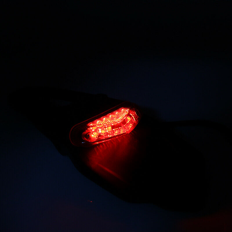 Off-road Dirt Bike Motorcycle Clear Rear Fender Brake Trident Style Tail Light
