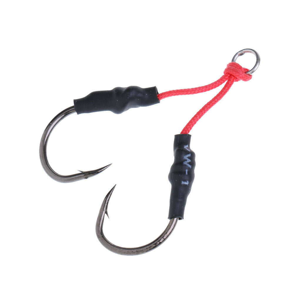 Lot 5 Pcs Dual Twin Assist Hooks Jigging Saltwater Sea Fishing with