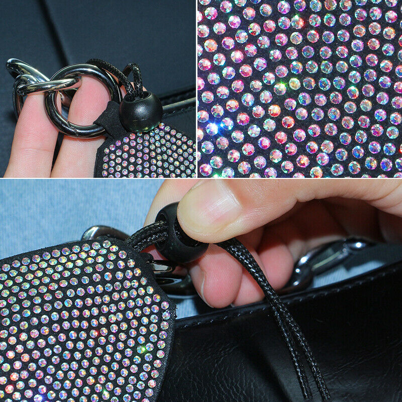 Drill Diamond Car Key Chain Case Remote Wallet Holder Shiny Bag Cover Universal