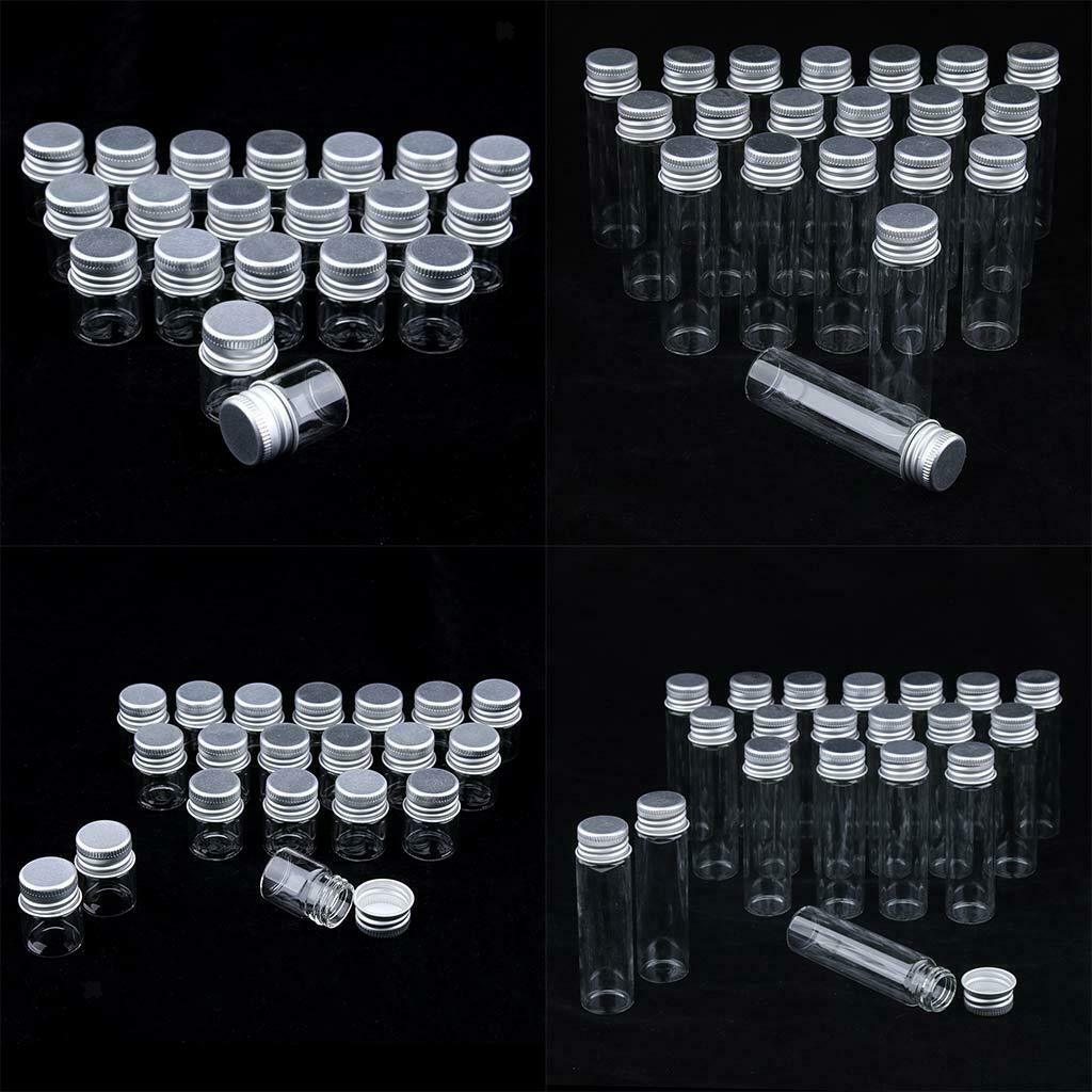 Women Men, Pack of 40pcs, Cosmetic Containers, Refillable Round Glass Jars