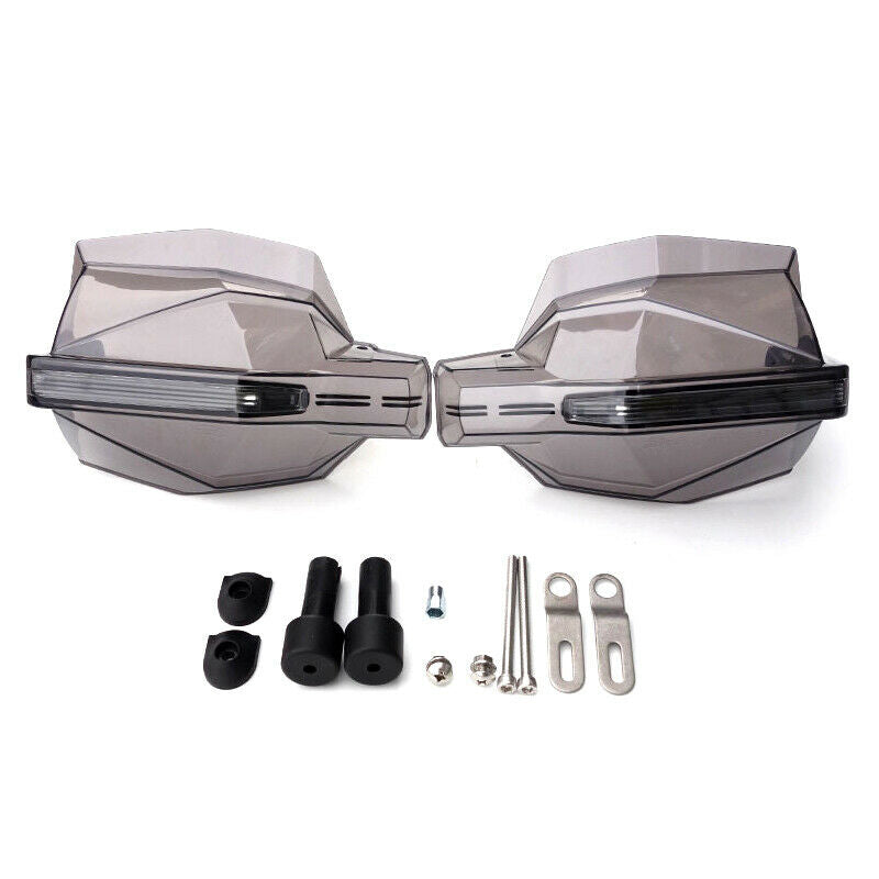 2PCS Motorcycle LED Windshield Hand Guard Signal Light Amber Handlebar 7/8''