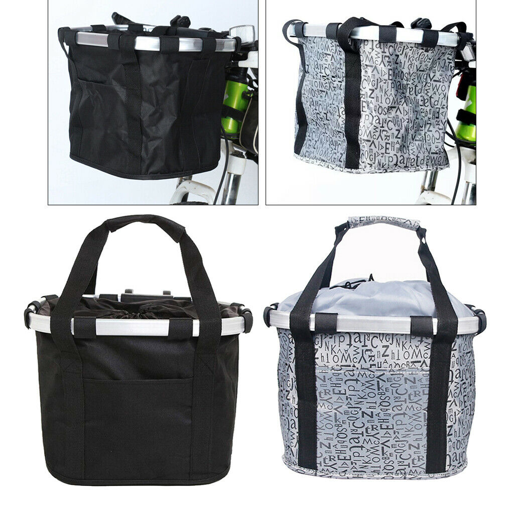Bicycle Basket Detachable Front Pet Carrier Baggage Pannier Taillight Seat
