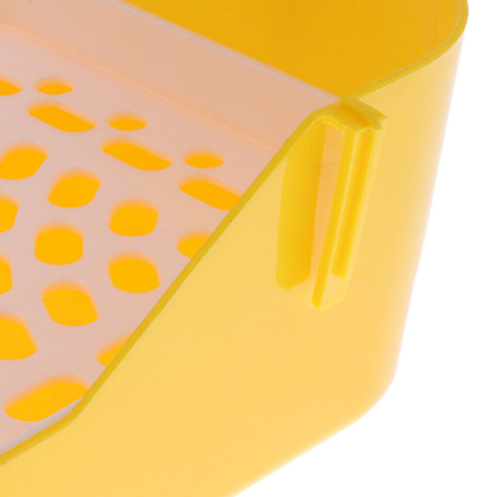 Cage Corner Toilet Pee Toilet Potty Rabbit Litter Tray Type 1 - Yellow
