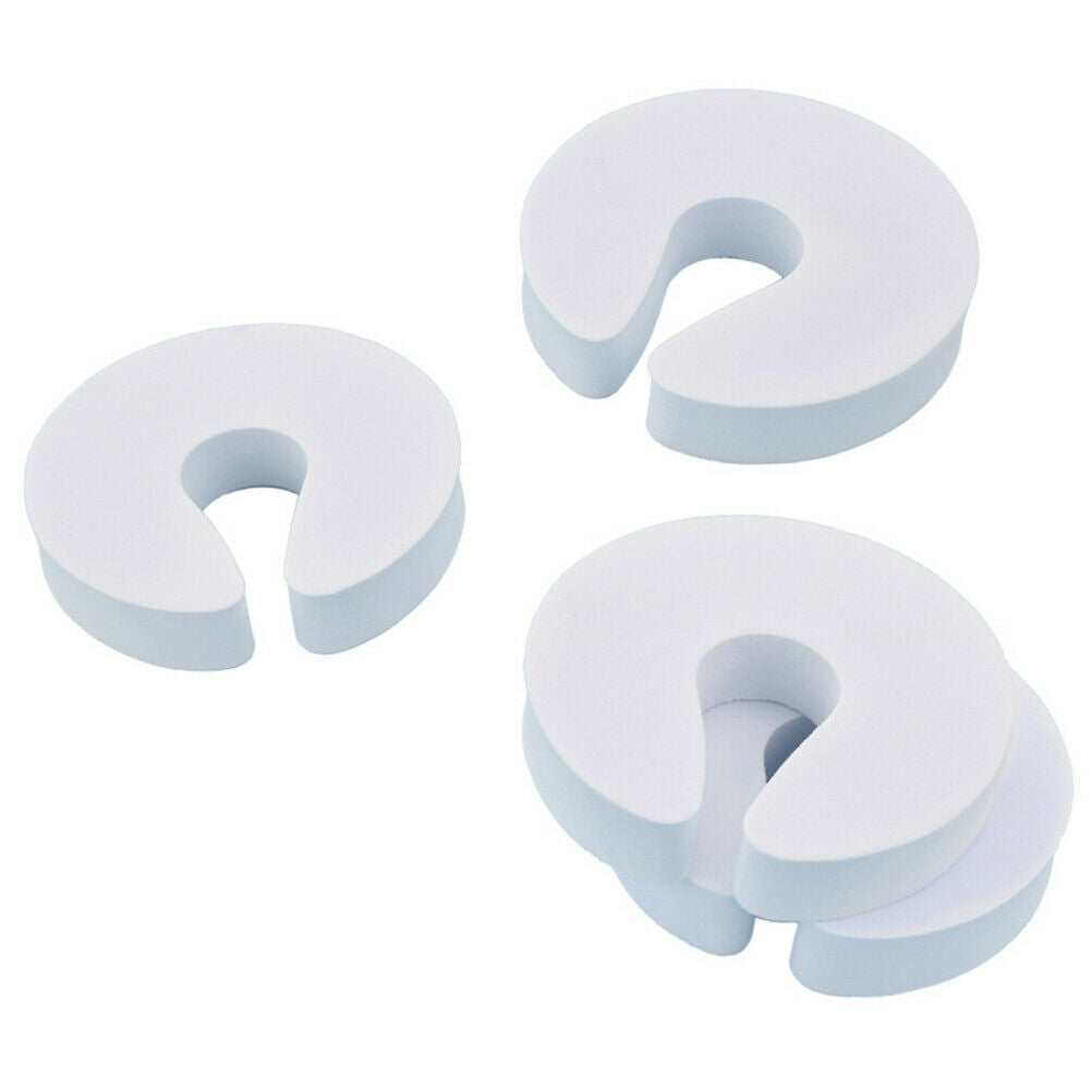 4Pcs Soft Reusable C Shaped Door Safety Finger Guards for Cabinet Drawer Door
