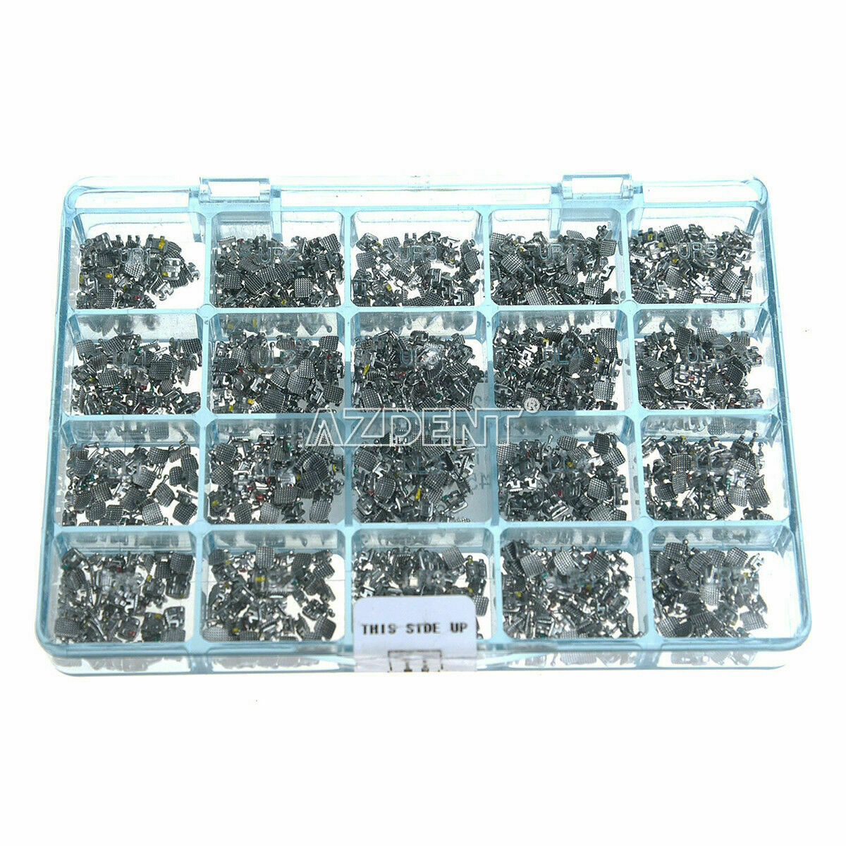 2 X Orthodontic Bracket Monoblock MIM Mini Dental MBT.022 345 Hooks 50 Sets/Box