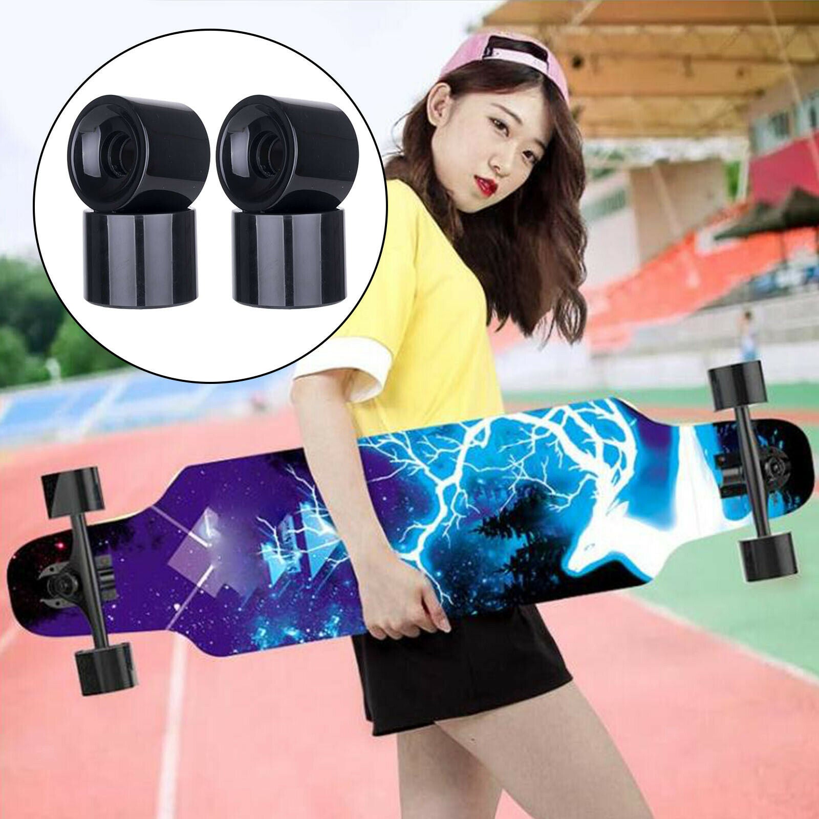 4x Skateboard Wheels 65x50mm Longboard Roller 78A Hardness Cruiser Repair