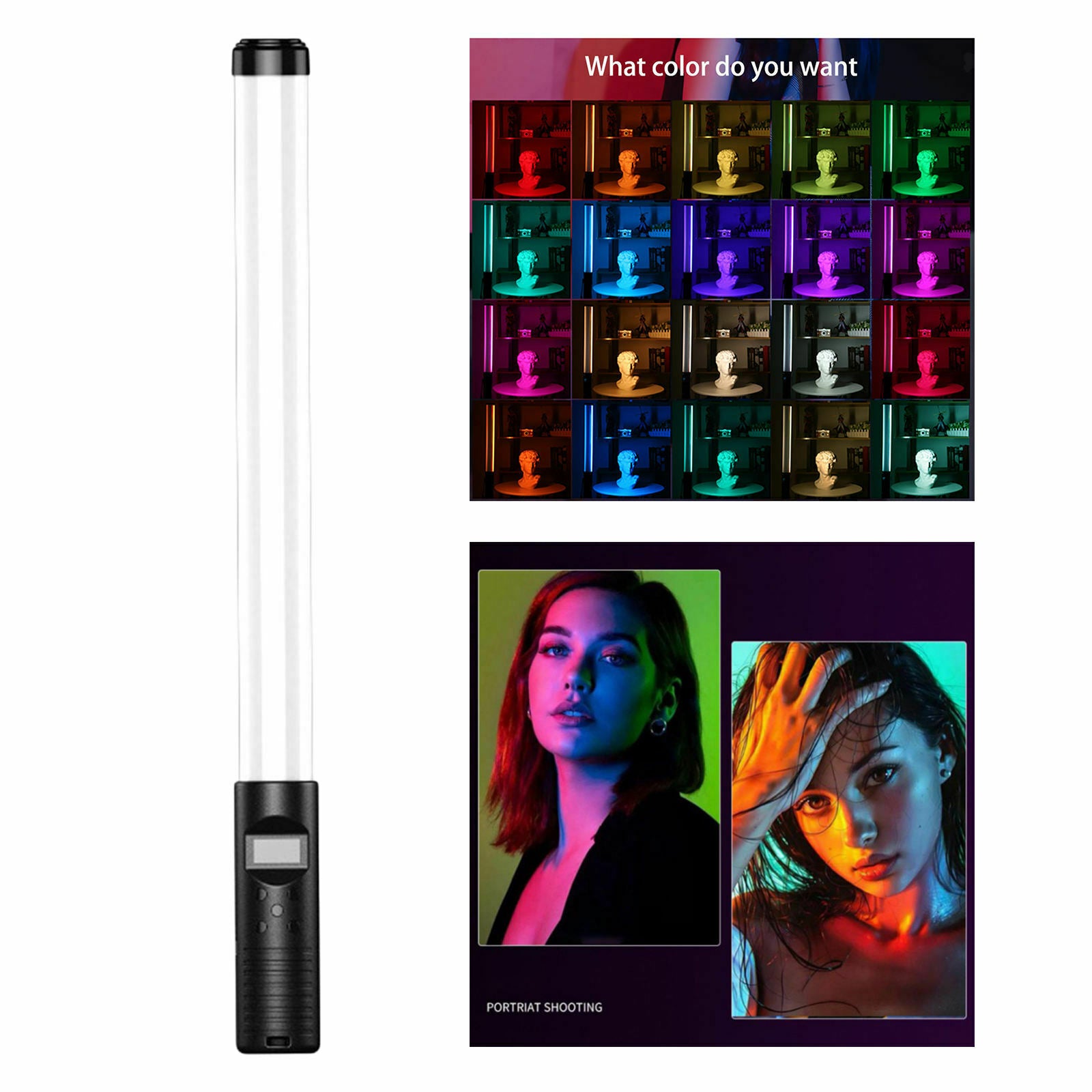 Colorful LED Fill Light Tube Lights Bar Remote Control Lighting Adjustable