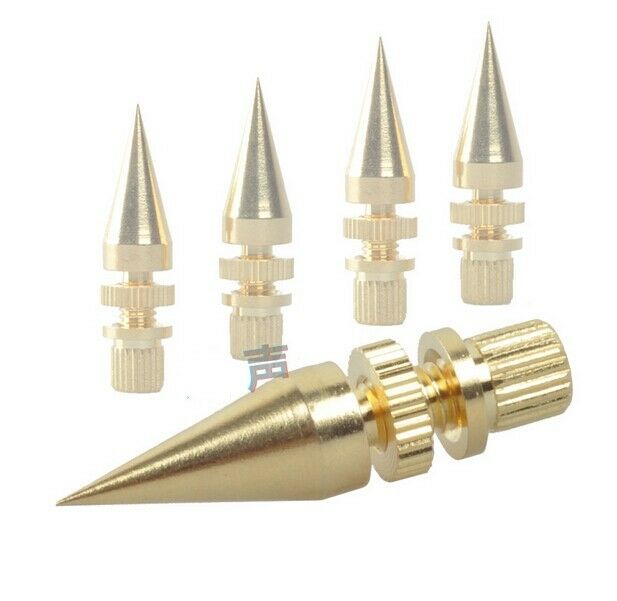 4pcs M6*36 Speaker Spike Gilded Copper Cone Isolation Stand Foot Home Audio part