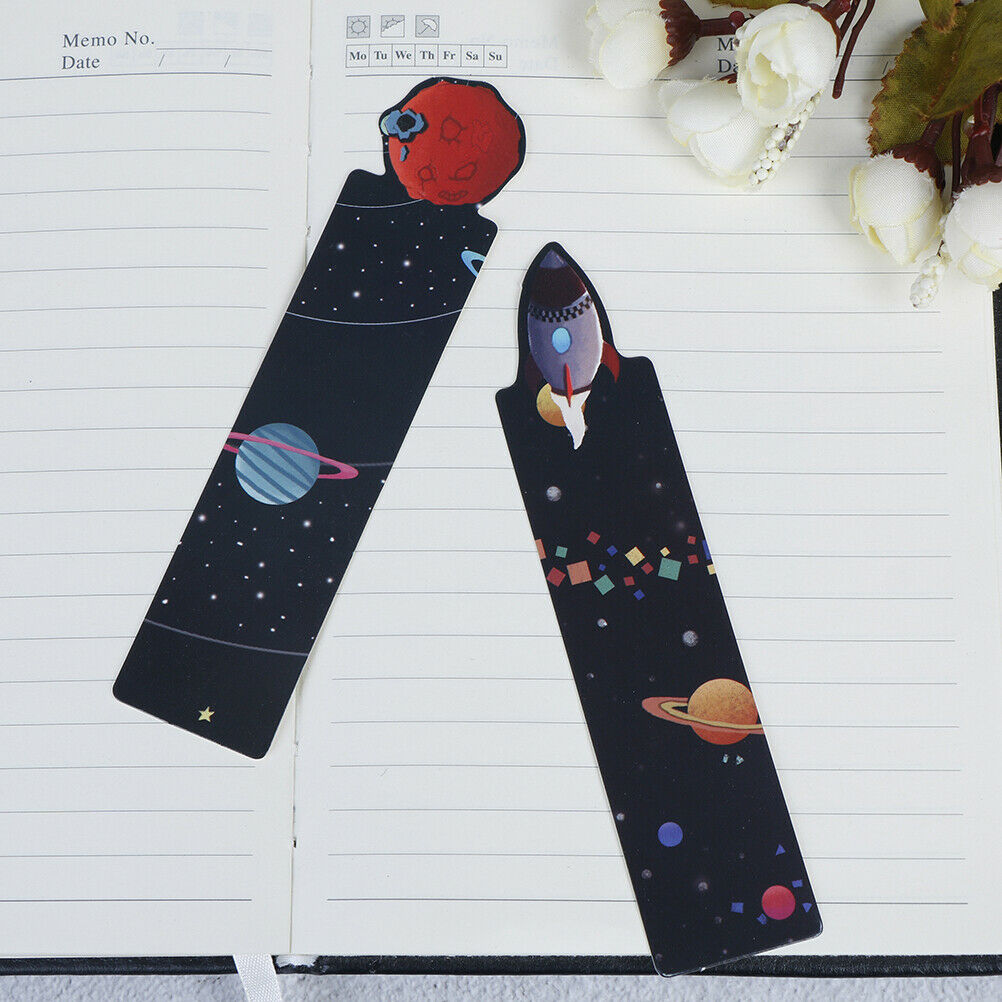 30Pcs/Set Planet Bookmark Message Card Creative Galaxy Paper Bookmark JfJ.l8