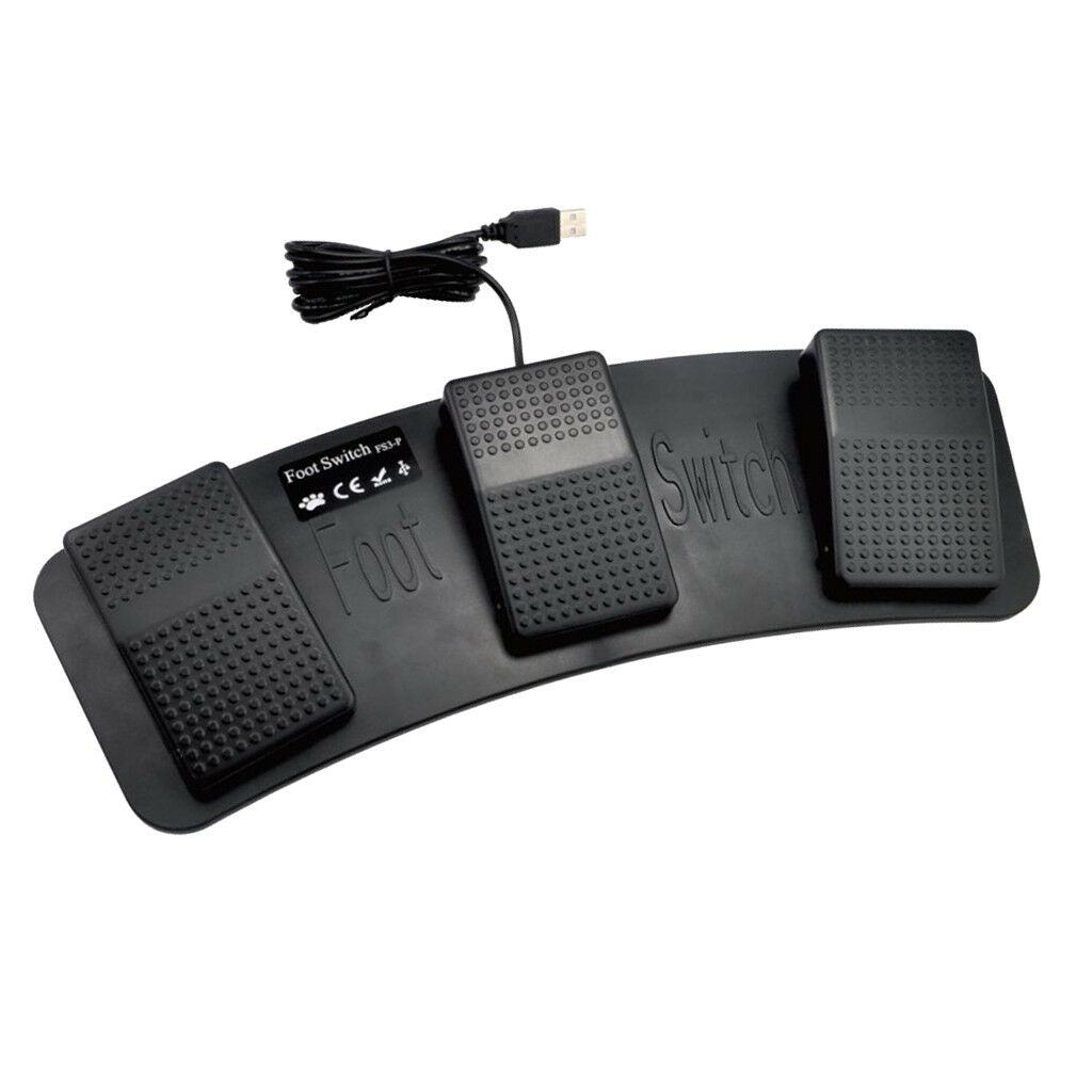 FS3-P USB Triple Foot Switch Pedal Control Keyboard Mouse PC Game