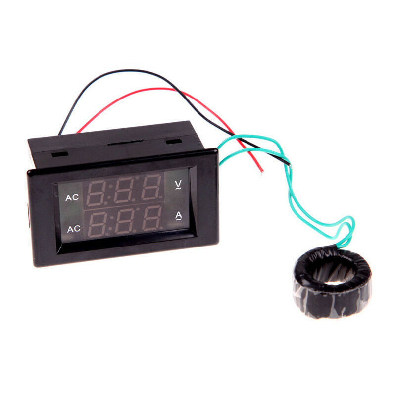 AC 100-300V/200A Digital LCD Volt Ampere Amp Meter Voltmeter Dual Panel Guage