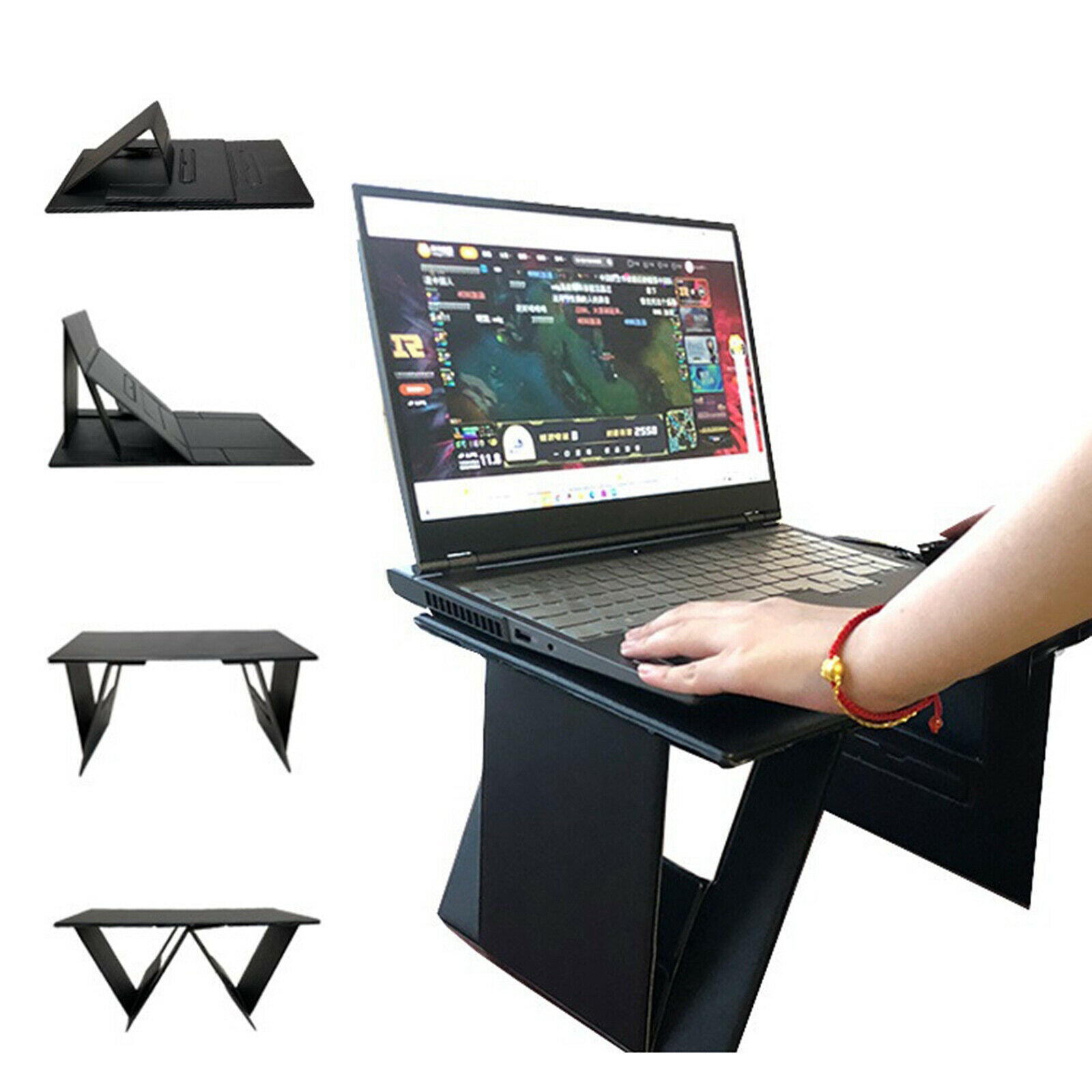 Laptop Stand Foldable Compatible with 10-17" Laptops for Work Home Sofa