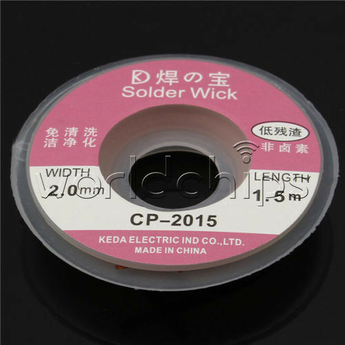 1.5M/5Feet 2mm Desoldering Braid Solder Remover Wick Cable Repair Tool  CP-2015