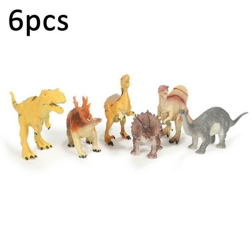 6x Large-sized Dinosaur Set Jurassic Animal Action Figures Kids Toys N