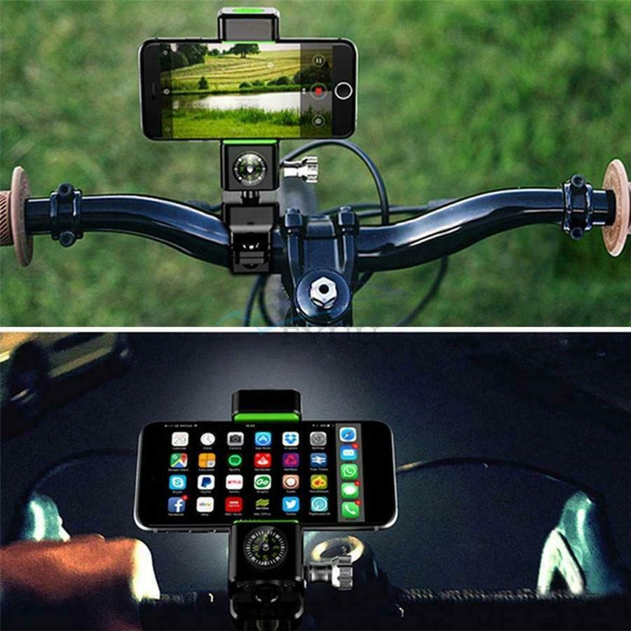 3-IN-1 LED Light Bicycle&Motorcycle 360°Rotation Phone Holder For Mobile Phones