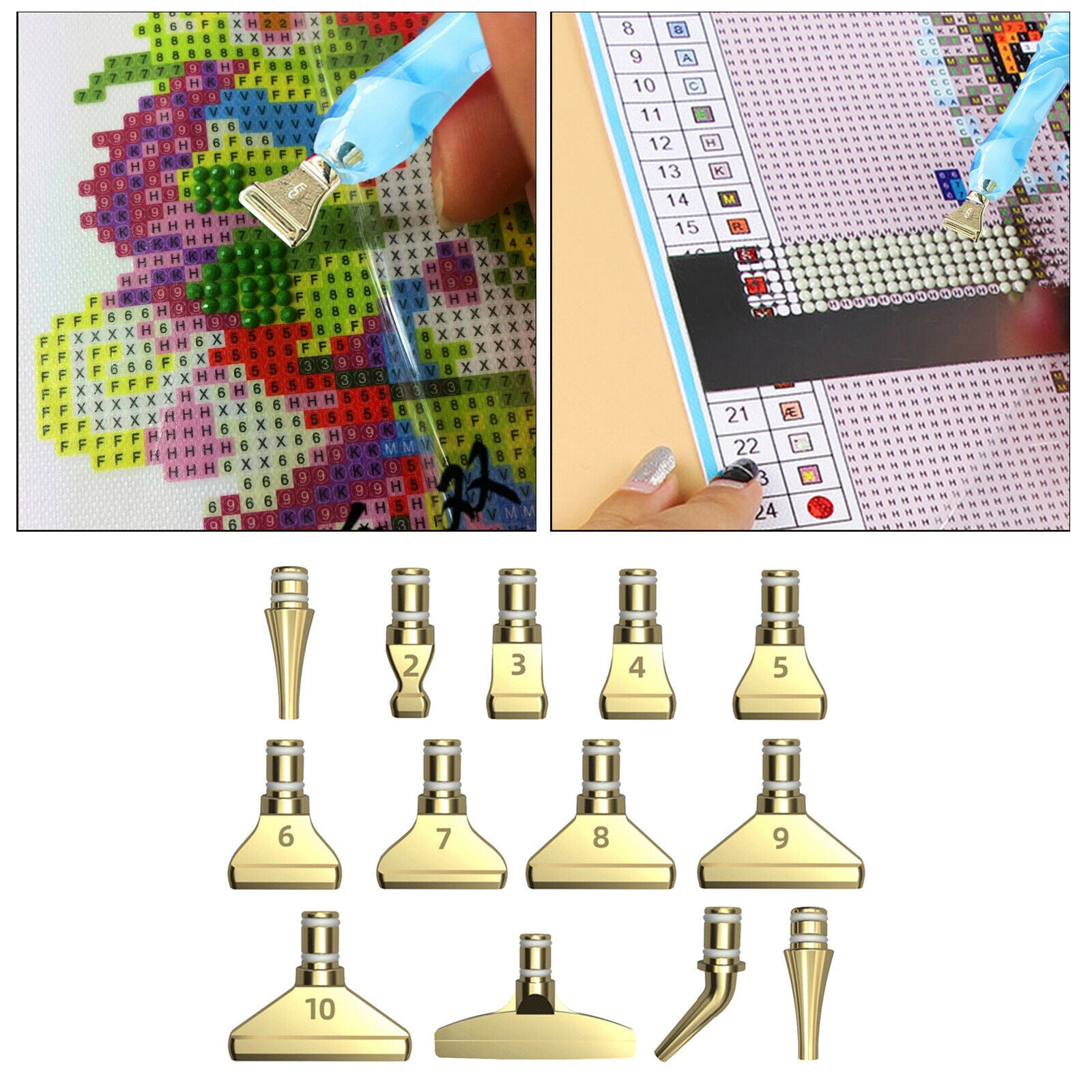 Diamond Painting Pen Tips Kit Square 5D Multi Placer Kit for Art Supplies