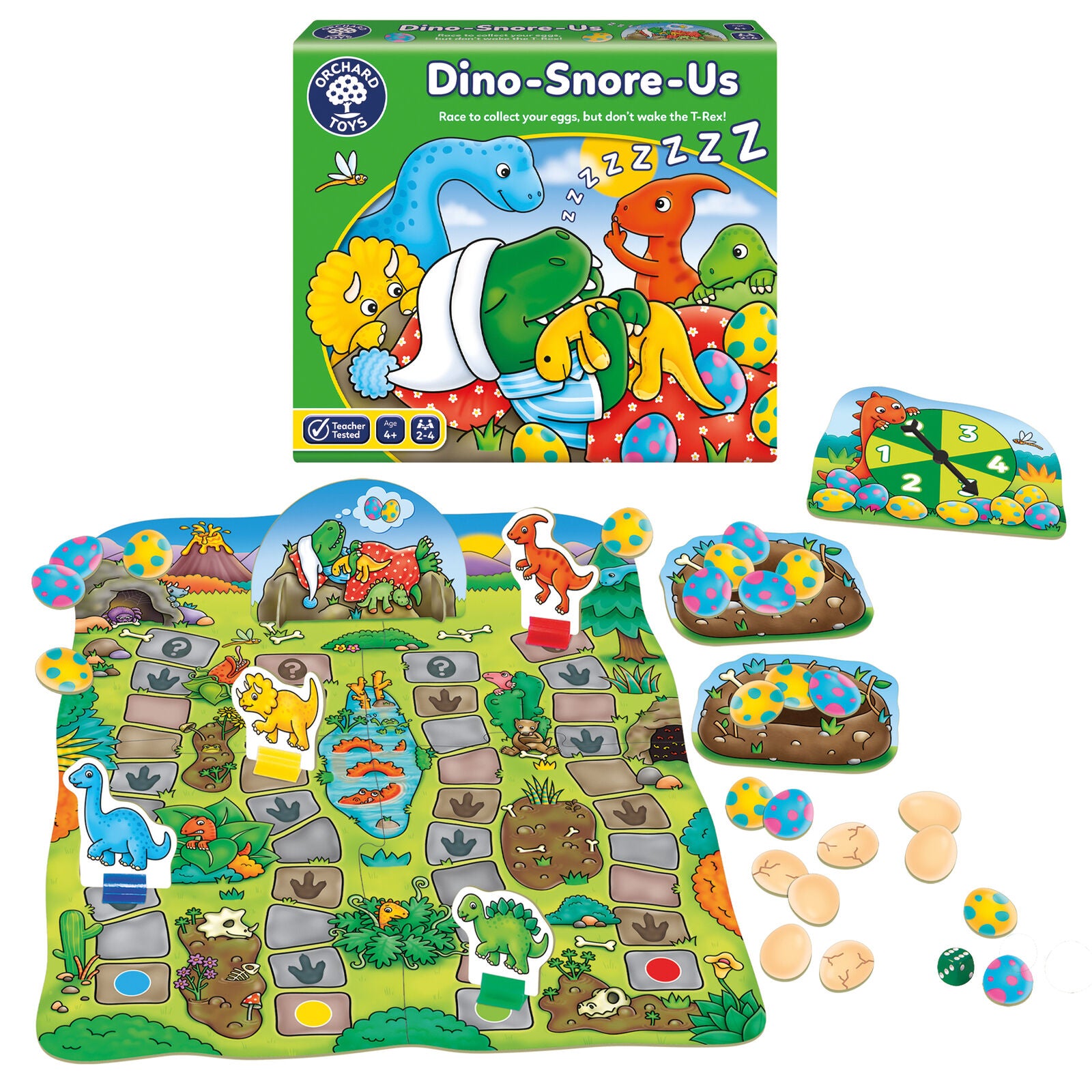 Orchard Toys 108 Dino-Snore-Us Counting Board Game Family Children Age 4+