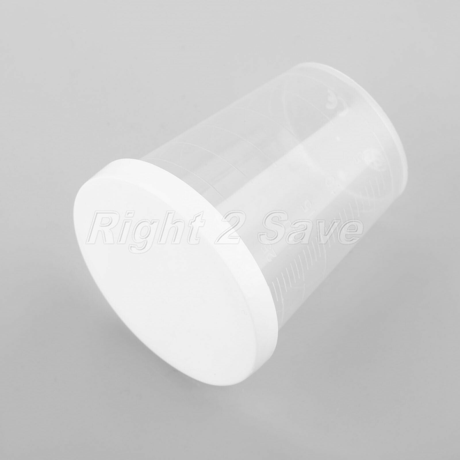 10Pcs 30ml Medicine Measuring Measure Cups With White Lids Cap Clear Container