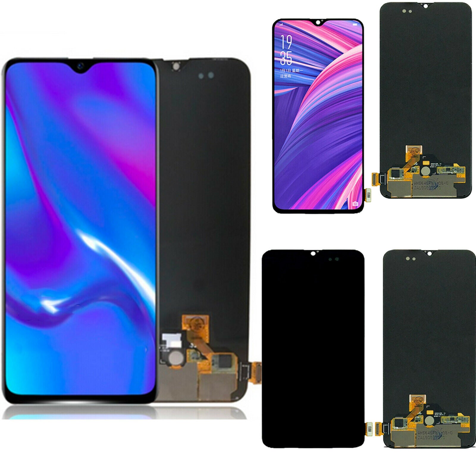For OPPO R17 Pro/RX17 Pro Black Touch Screen LCD Display Digitizer Parts ZAU