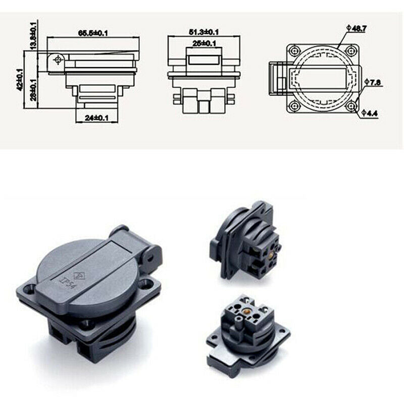 Waterproof AC 250V German Standard Power Outlet Single Plug Wall Soc JzJC.l8