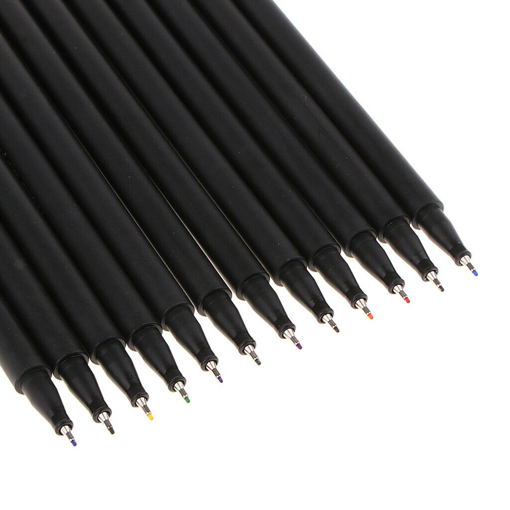 12Pcs Colored Water Based Pens Kids Drwaing Tools Journal Scrapbooking