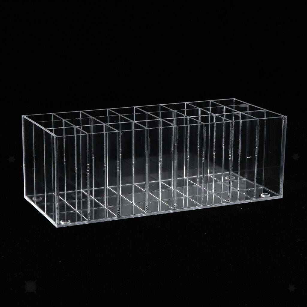 1 Piece Transparent 24 Spaces Acrylic Lipsticks Holder, Cosmetic Lipsticks/Nails