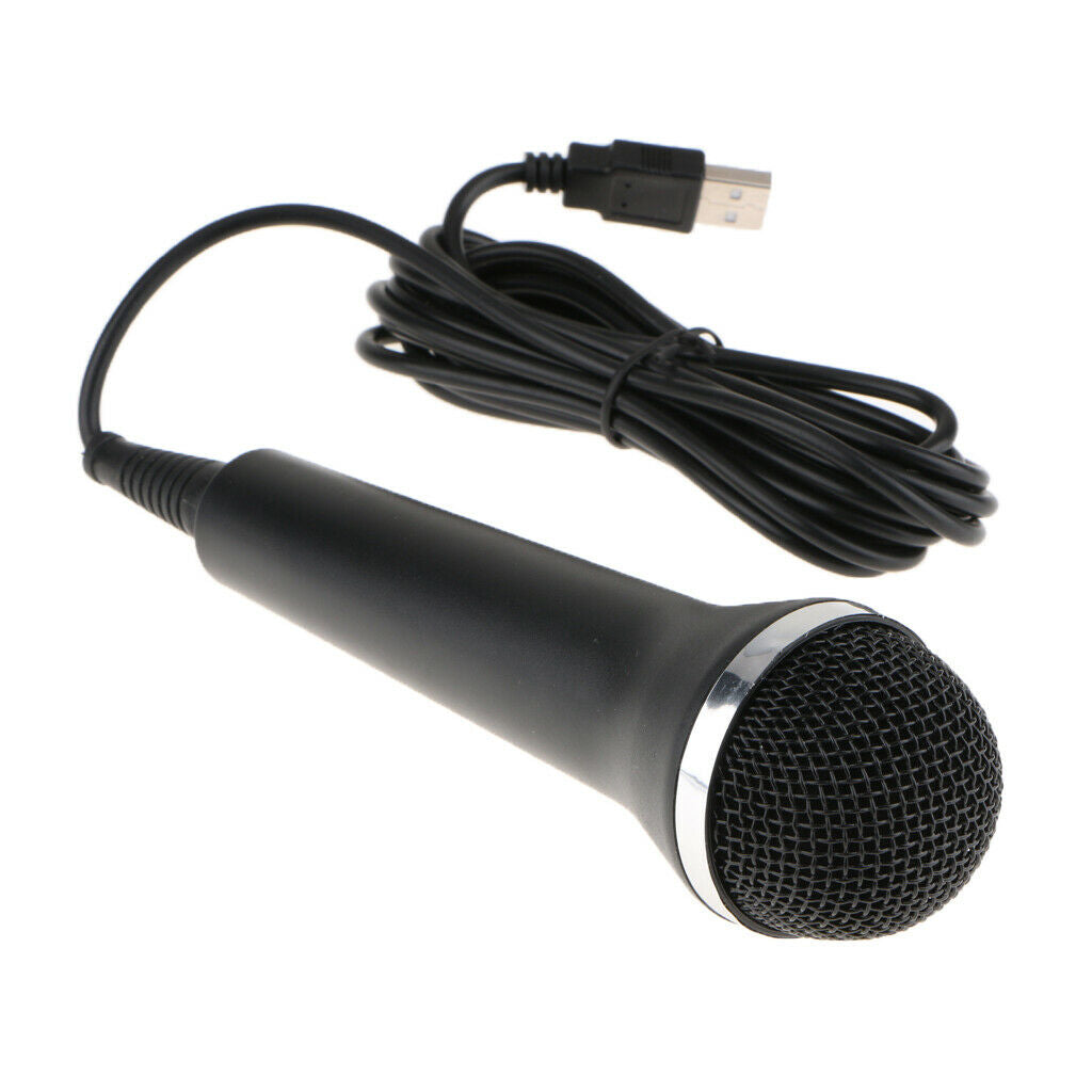 2.5 Meters Long Rock Band USB Wired Black Microphone for   Black