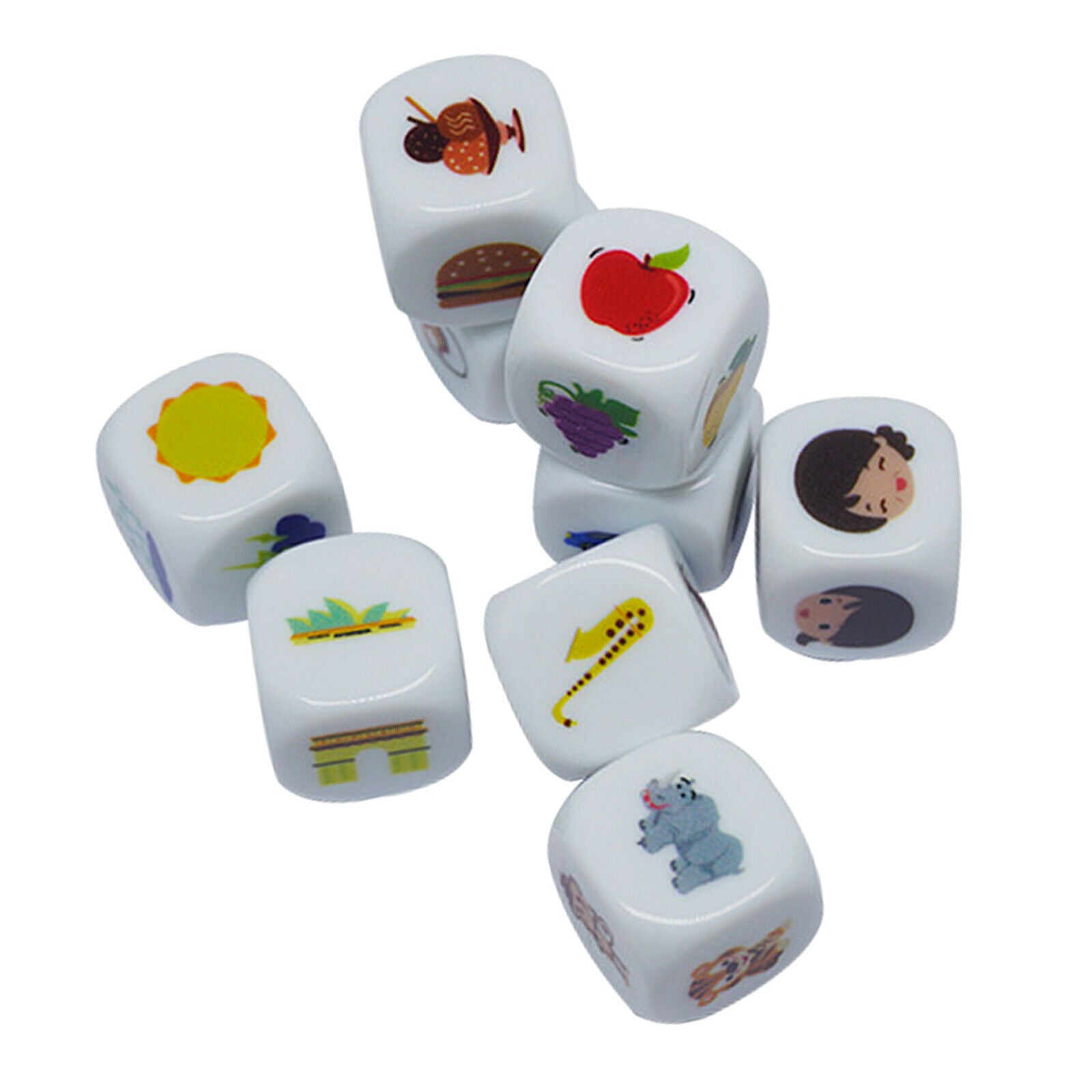 9pcs Story Cubes Story Dices Sets Story Telling Activity Game for Kids