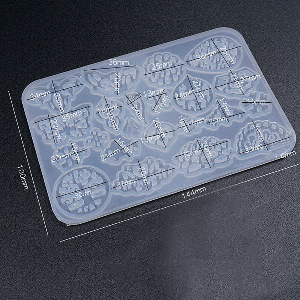 DIY Crystal Epoxy Mould Hollow Earrings Pendant Jewelry Silicone Mold Handcrafts