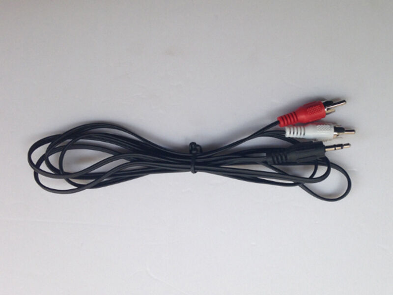 High Quality 3.5mm Stereo Male Plug to 2 RCA Audio Adapter Speaker Cable New