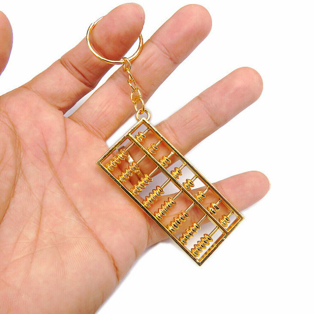 Abacus Counting Frame Pendant Keychain Key Ring Pendant Metal Crafts Ornaments
