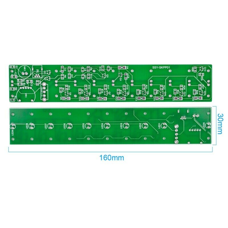 DIY VU Meter 10 Level Column Light LED Professional Electronic Crystal Sound CW2