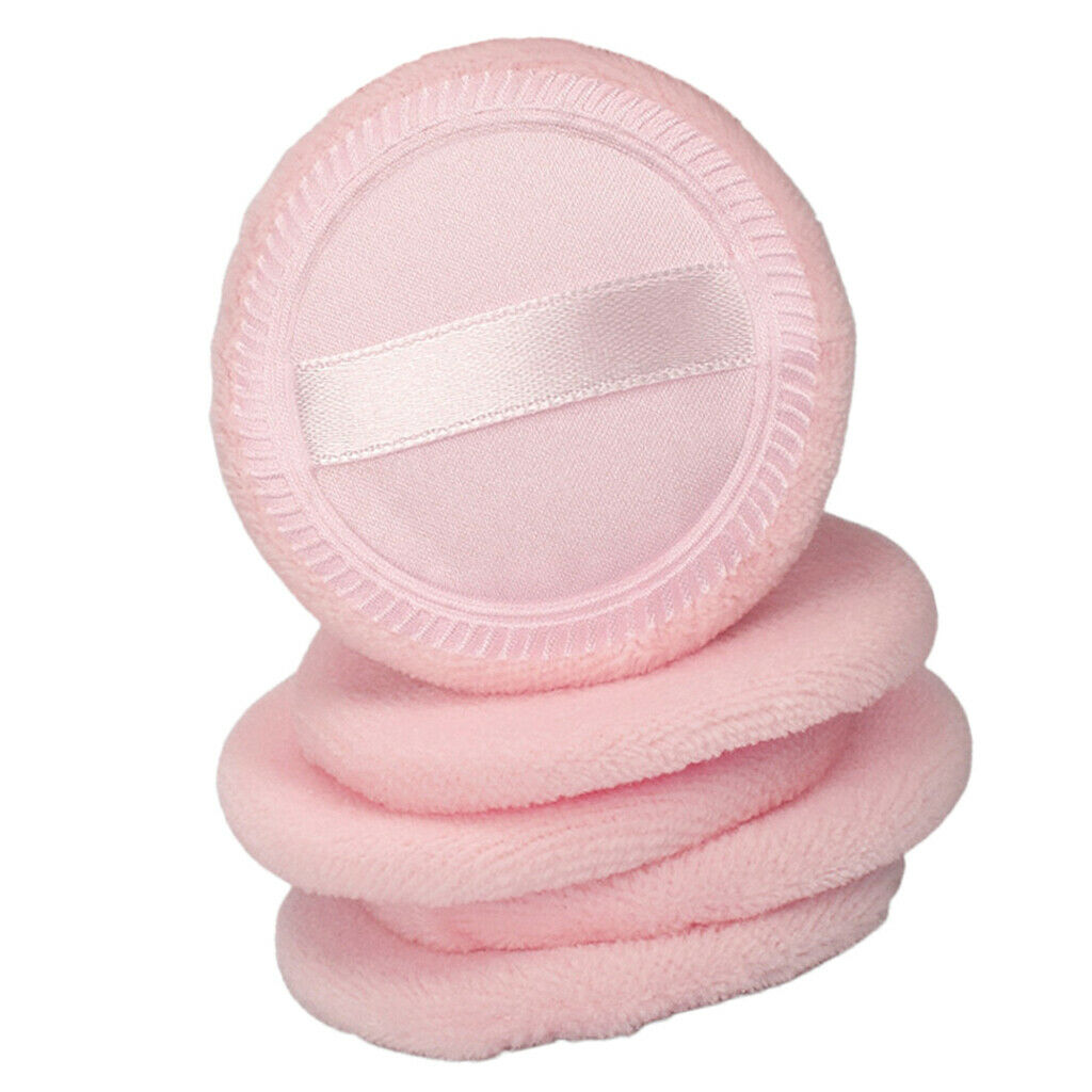 Pack of 10 Round Blusher Face Body Powder Puffs Travel Portable Sponge Puff