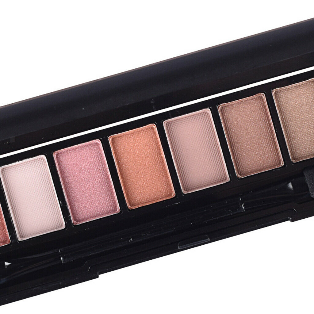 10 Colors Shimmer Matte Eyeshadow Palette with Eye Shadow Makeup Brush #02
