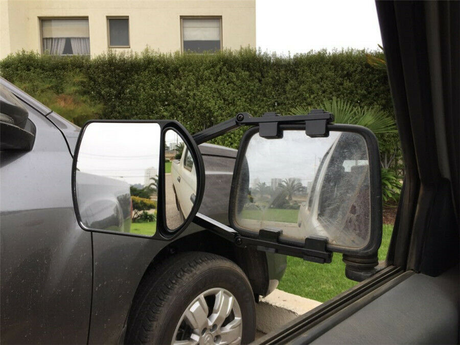 2 Pcs Clip-on Rearview Flat &Convex Mirror Extension For Trailer, Tractor,Truck
