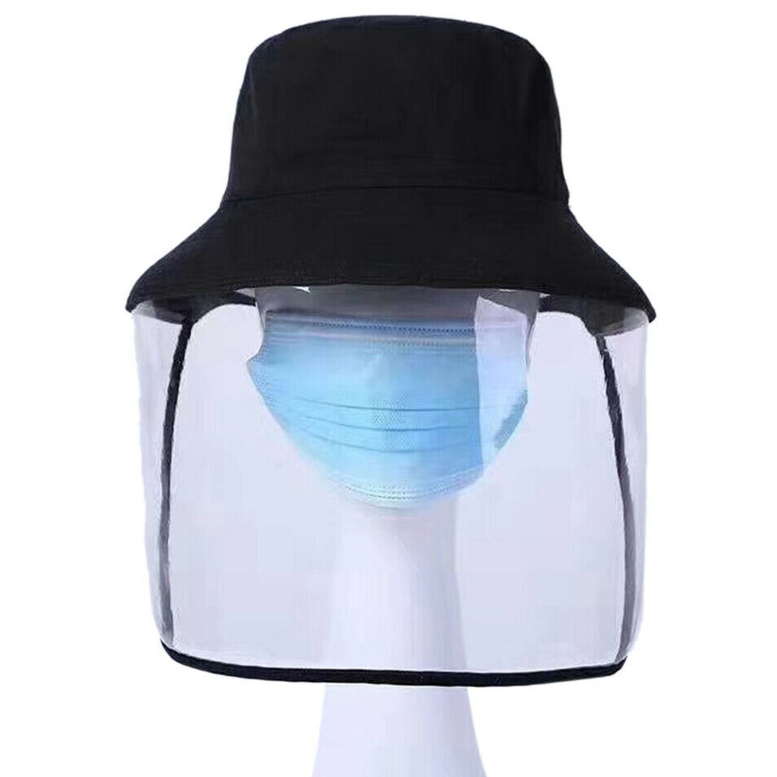 Fisherman Cap Protective Clear Face Cover Saliva-proof Dust-proof Sun Visor Hat