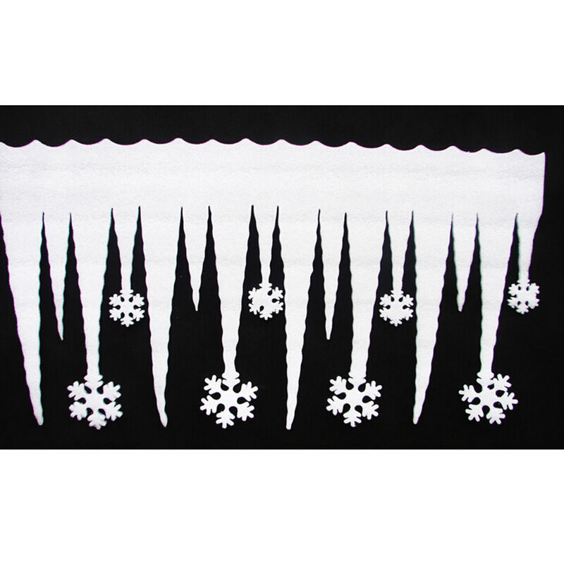 White Snowflake Ice Strip Xmas Christmas Decoration Ornament Festival Part.l8