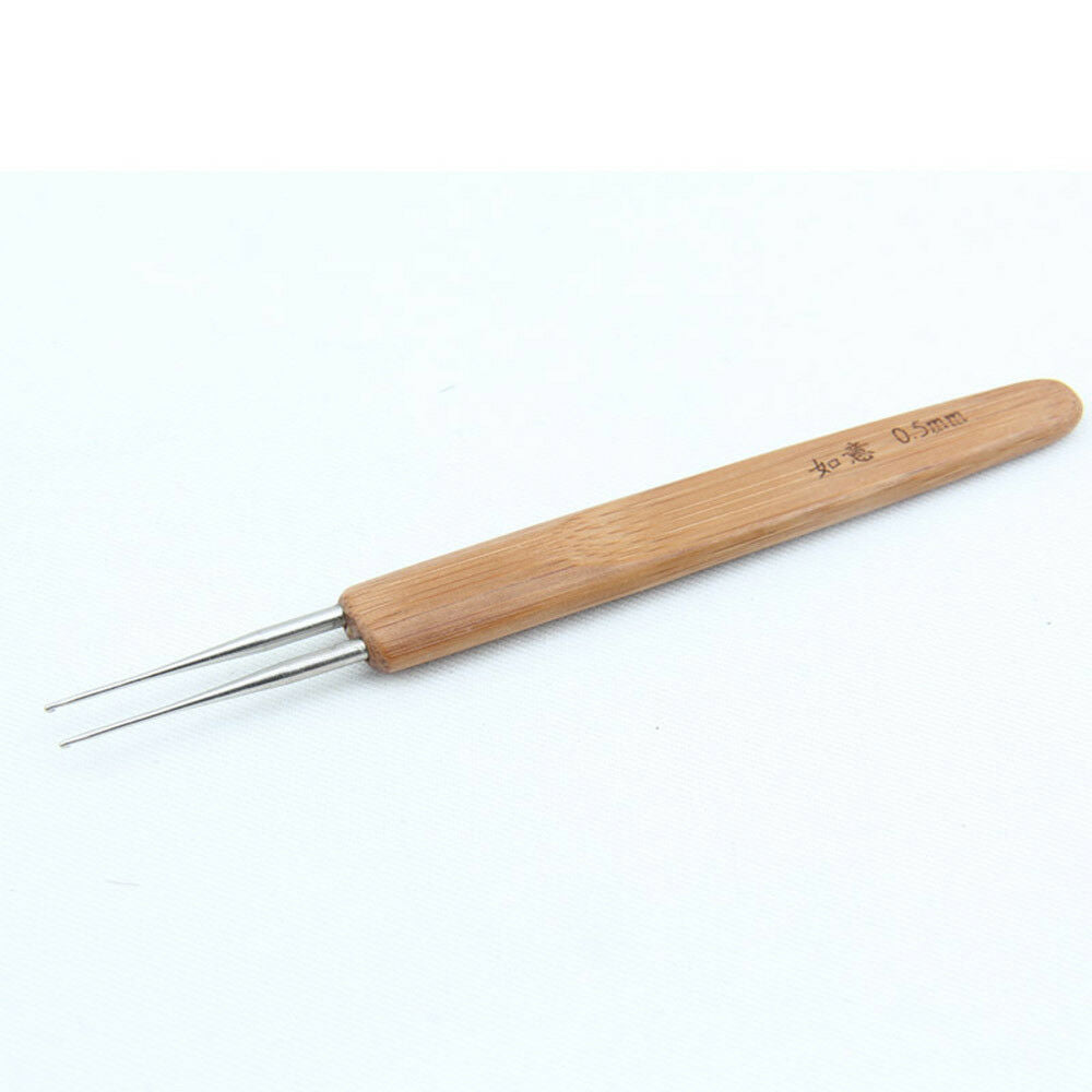 0.5mm Double Needle Crochet Hook for Dreadlocks Making&Maintaining Locs DIY Tool