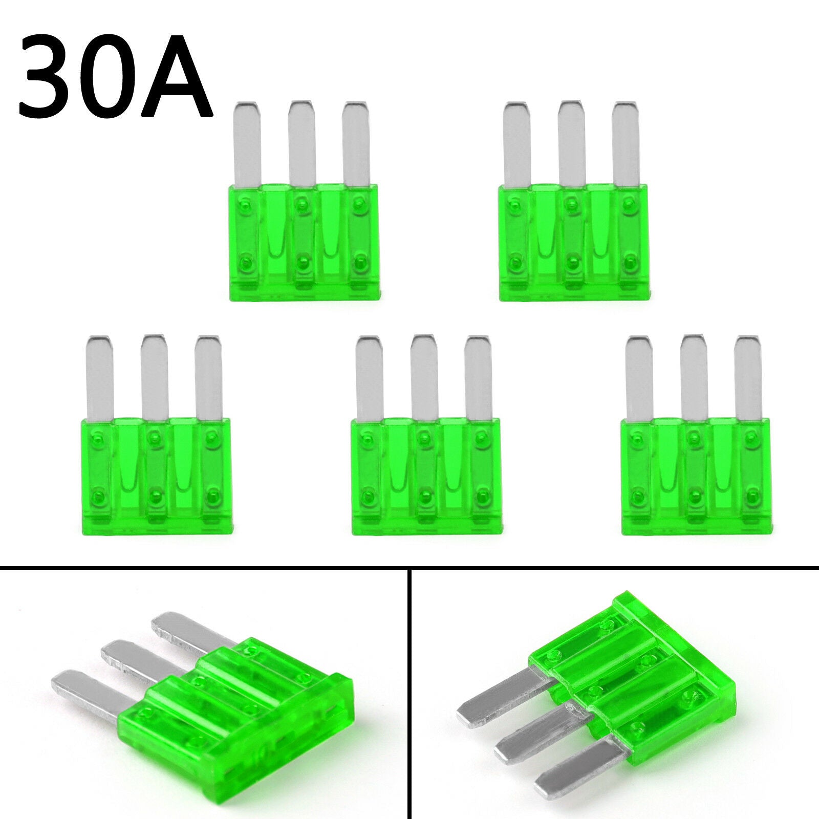 20Pcs Micro3 Fuse Automotive ATL 30A 3 Prong Micro Blade Fuse For Ford Focus P