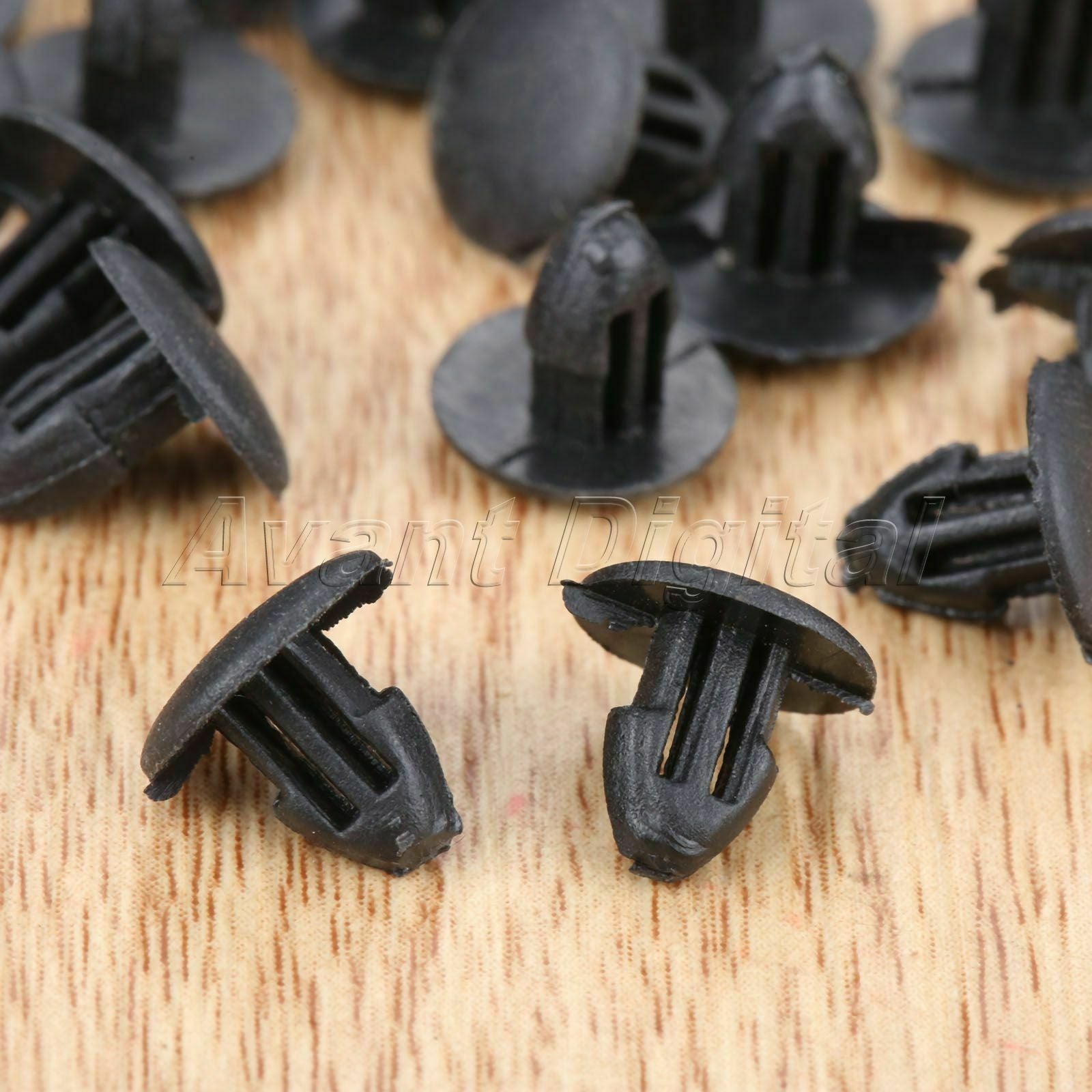 100x Auto 8mm Trim Clips Door Panel Interior Seat Fasteners Plastic Universal