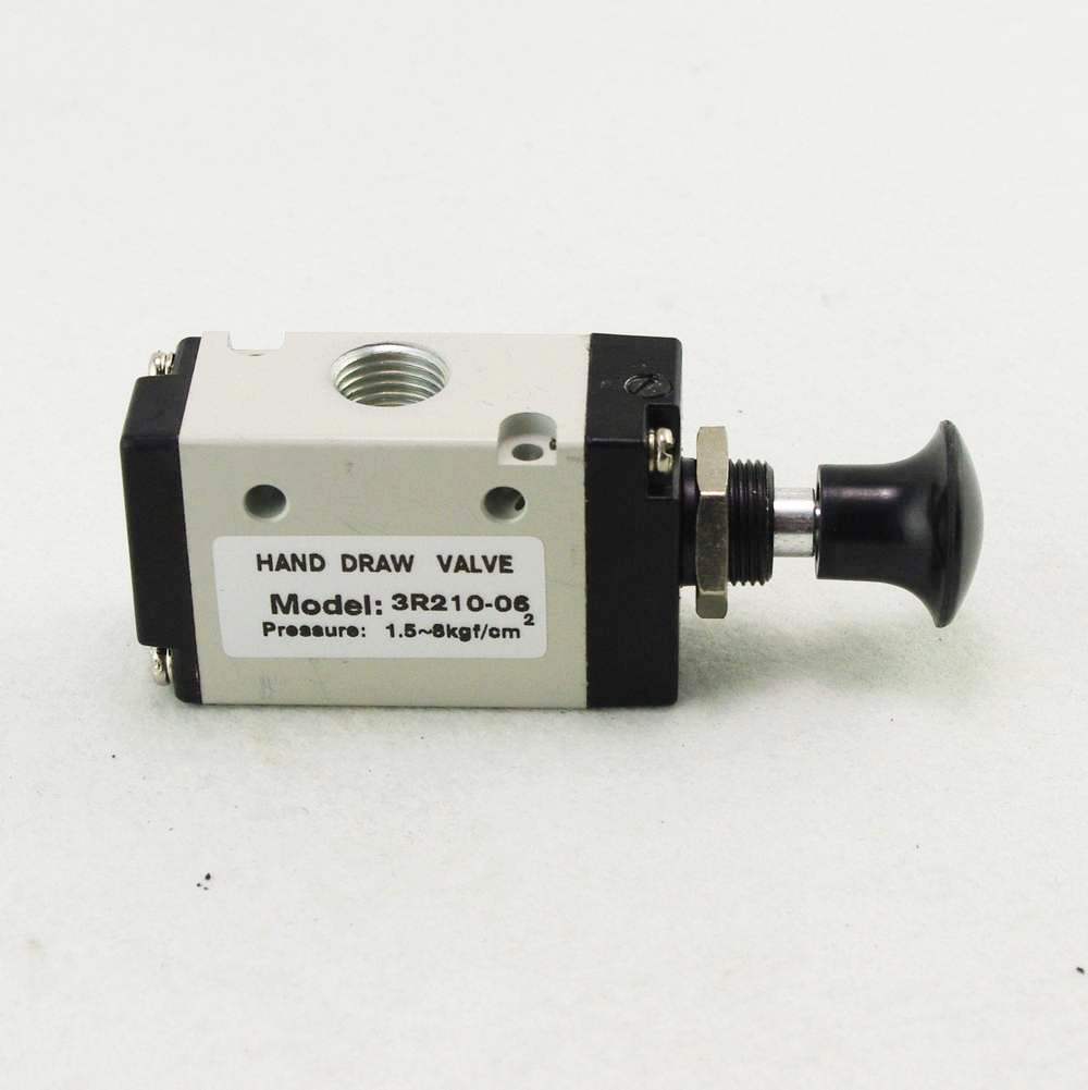 1PCS 3 port 2 pos 3/8" BSPT Hand Operated Air Valve Hand Return Manual Control