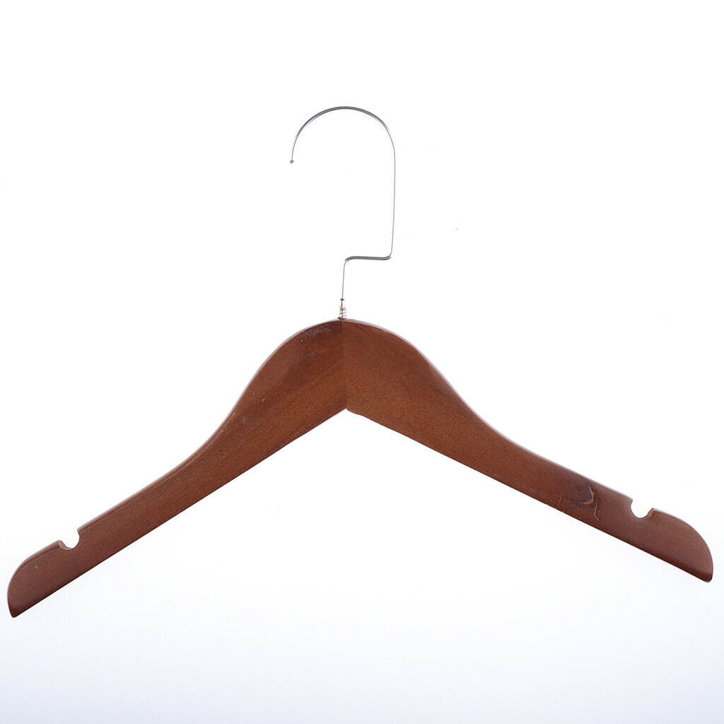 5 Pieces Wooden Hangers Coat Suit Garment Clothes Wardrobe Wood Hangers Kids