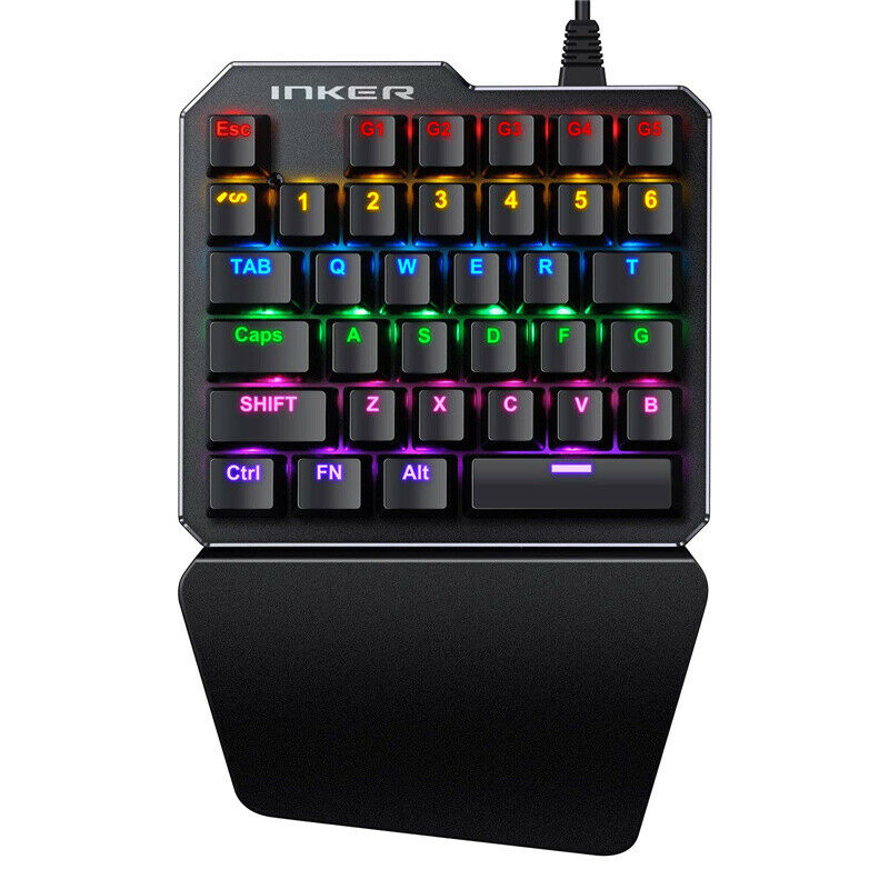 K585 One-handed RGB Luminous Green Axis Mechanical Game Keyboard