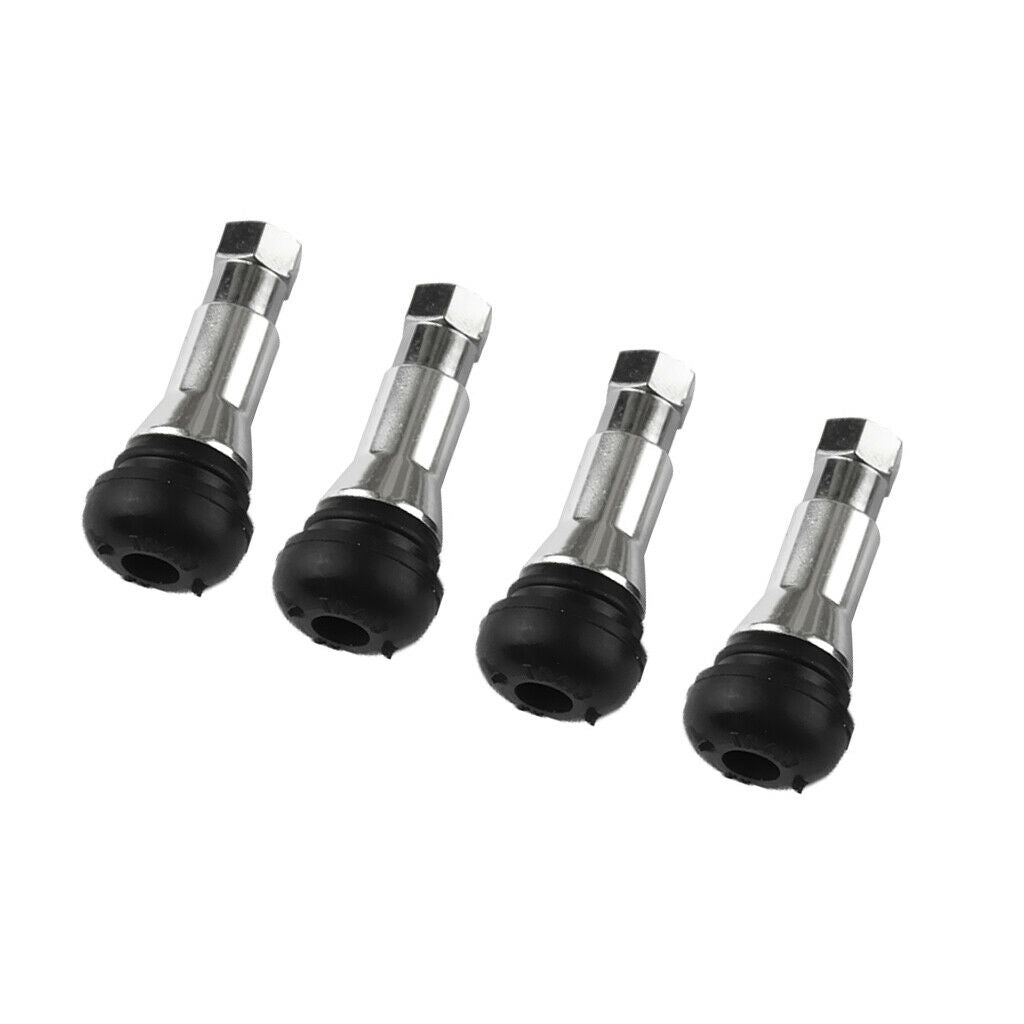 4 Pieces Car Truck 20008 46mm Straight Metal Tubeless Tire Valve Stem Kits