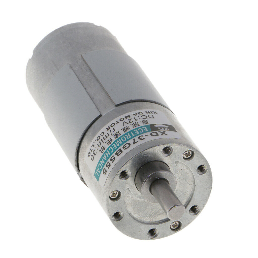 XD-37GB555 DC Motor 12V 15W 30RPM Gear Motor CW/CCW Brushed Geared Motor