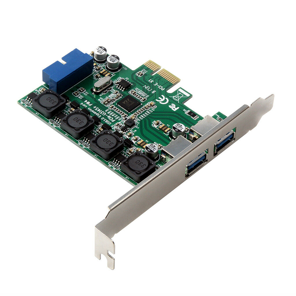 2 USB 3.0 + 19pin USB Header PCI-e Card PCI Express to Dual USB 3.0 Adapter