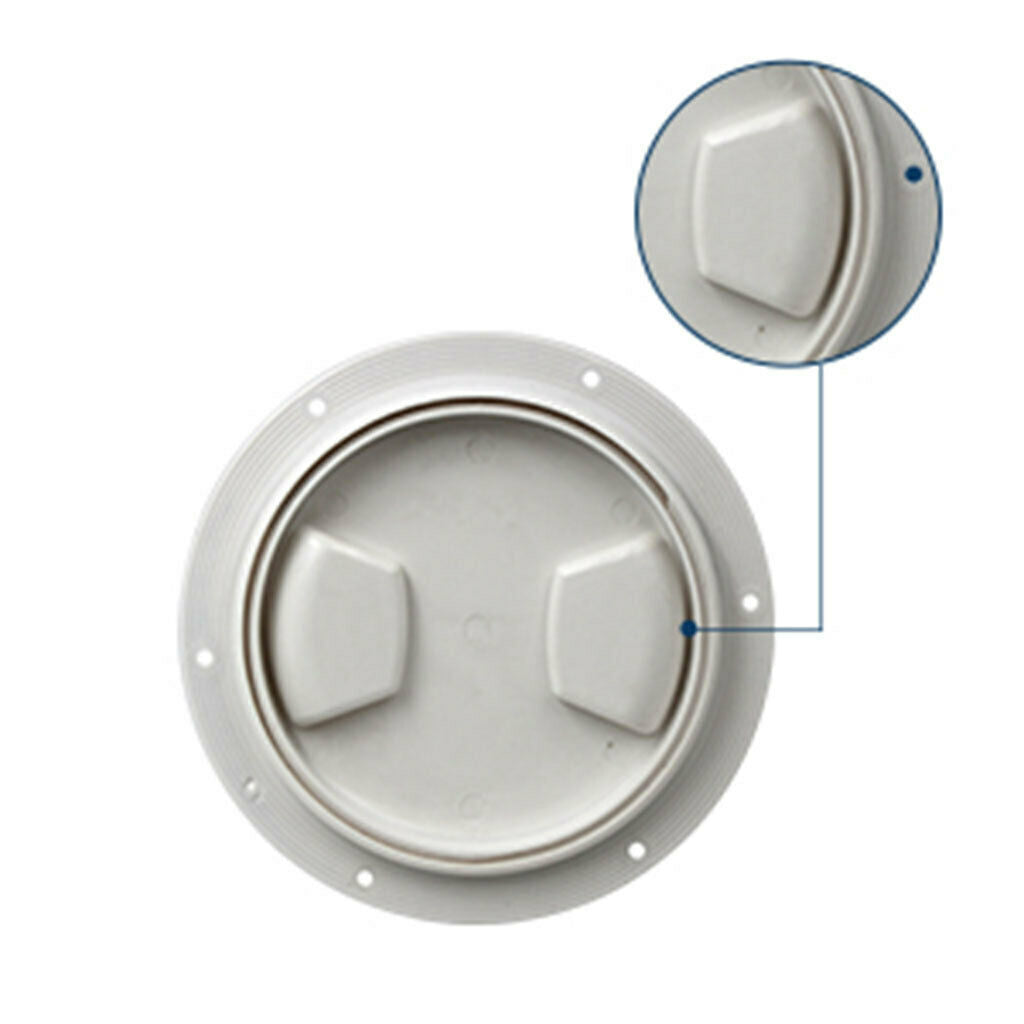 White ABS Plastic Durable 5in 127mm Boat Sailing Deck Plate Hatch Case