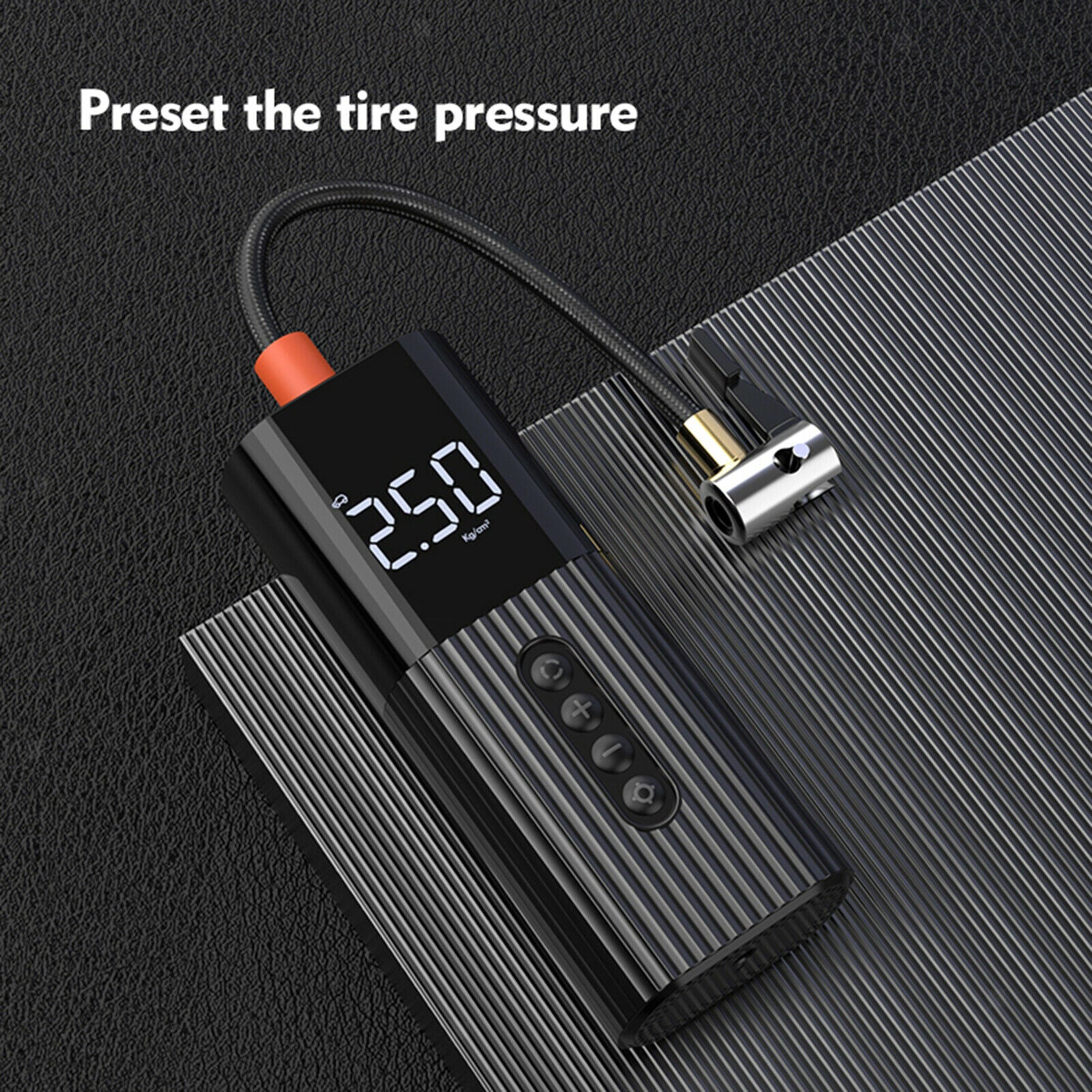 Portable Car Tyre Pump Air Compressor LED Light for Car Balls LC-301 Wired